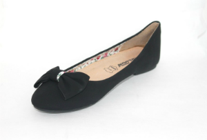 Ballerines noires motif fleurs NO