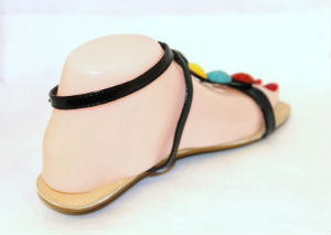 Sandales-tongs bijoux colorés