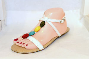 Sandales-tongs bijoux colorés FU